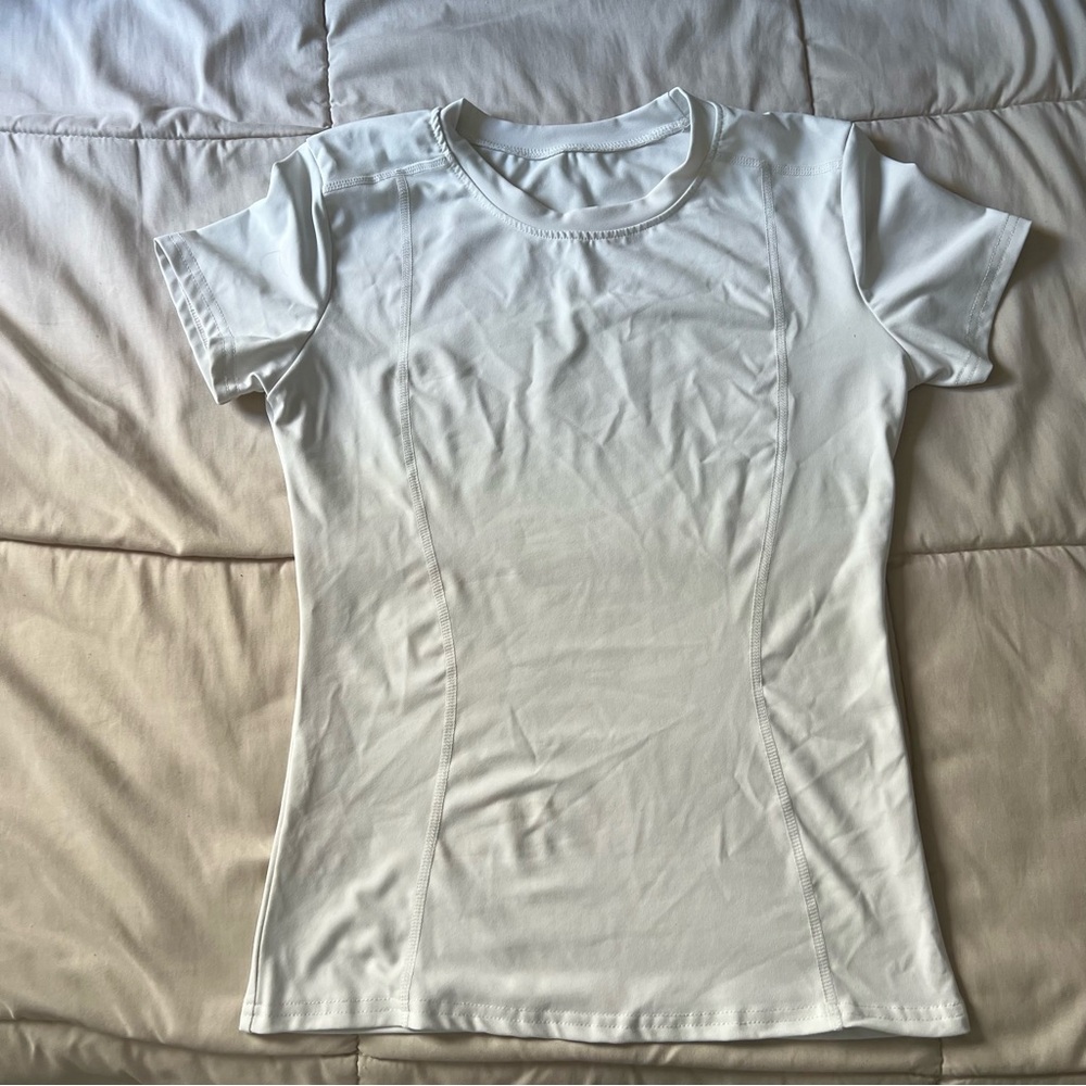 White Amazon workout top